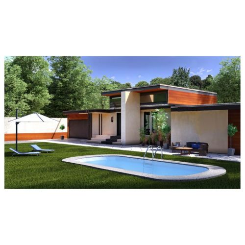 Piscina interrata ovale GRE 800x400x150 cm Madagascar