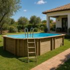 Piscina fuori terra in legno Vermela Gre 672x472x146 cm | Kit Base