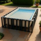 Piscina fuori terra rigida Naked 565x1265x129 cm | Kit base liner sabbia