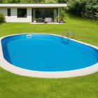 Piscina interrata ovale con filtro a sabbia 490x300x150 cm  | Kit Base