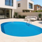 Piscina ovale con filtro e scaletta Inox 630X360x150 cm | Kit Diamond