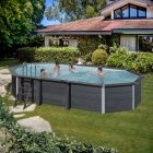 Piscina ovale fuori terra Avantgarde 664x386x124 cm in composito-Kit base