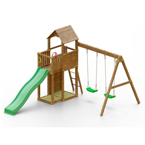 Parco giochi in legno da giardino Fungoo Boomer 3