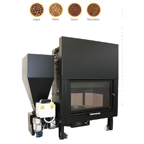 Termocamino policombustibile Ecomultiflex Plus