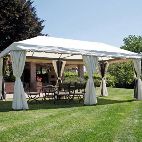 Gazebo da giardino rettangolare 6x3 mt in alluminio