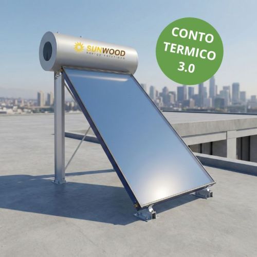 Pannello solare termico da 150 lt per tetto piano Sunwood