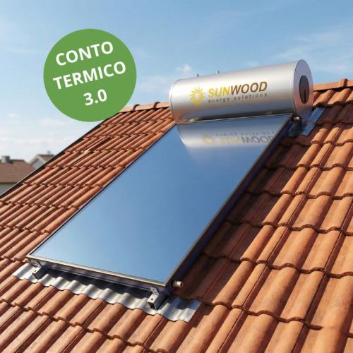 Pannello termico solare tetto inclinato Sunwood da 200 lt
