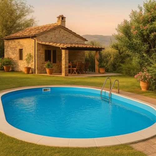 Piscina ovale interrata 900x500x150 cm