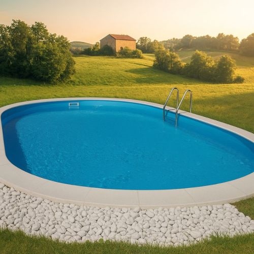 Piscina ovale interrata 1100X550x120 cm