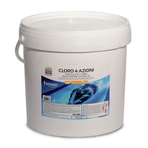 Multiazione in pastiglie per piscina San Marco 4 azioni 10 Kg