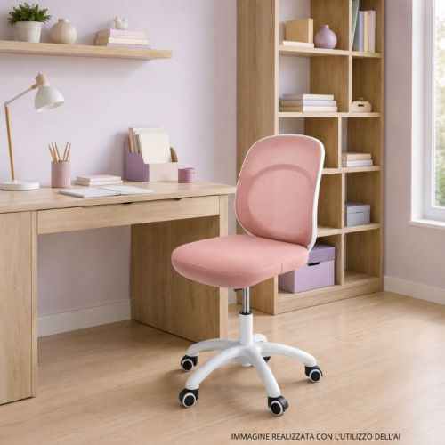 Sedia da scrivania rosa per cameretta