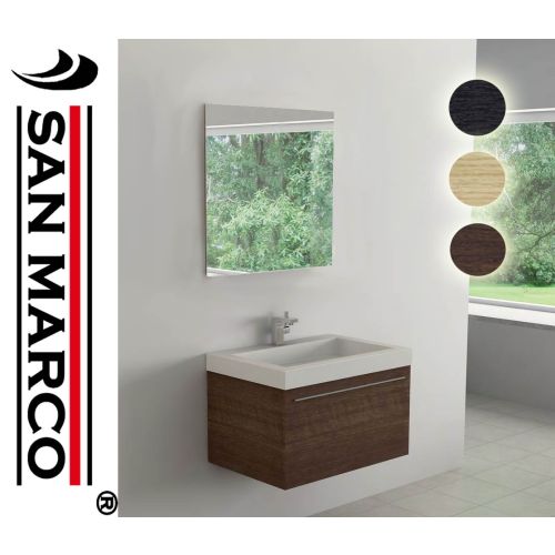 Mobile bagno sospeso Urban con 2 cassettoni chiusura ammortizzata