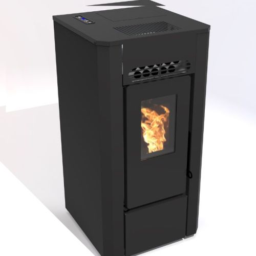 Stufa a pellet ventilata Dalia da 8,9 kw nera