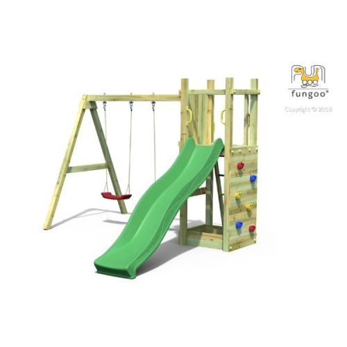 Parco giochi in legno da giardino Fungoo Funny3 Double Swing