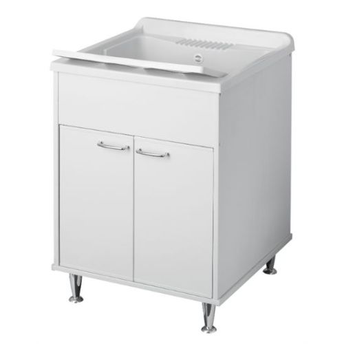 Mobile lavatoio in resina e pvc con ante