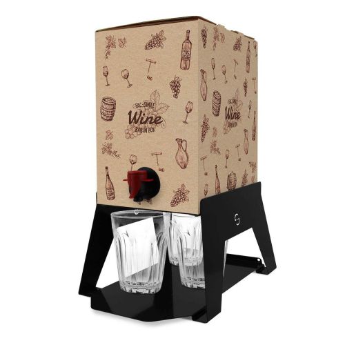 Supporto Bag in Box 5 litri nero Bacco Lisa