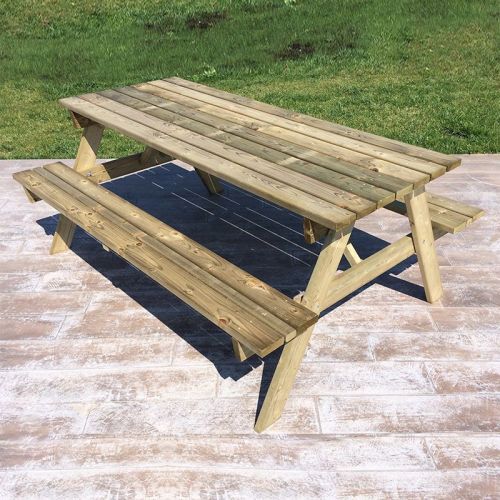 Tavolo picnic Foresta rettangolare cm 72x180x75h