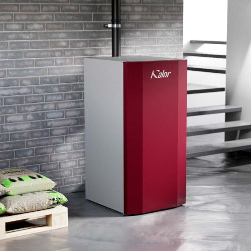 Caldaia a pellet idro Kalor da 16 kW con braciere autopulente