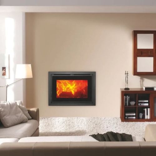 Inserto per camino a legna ventilato e canalizzato da 6,7 kw