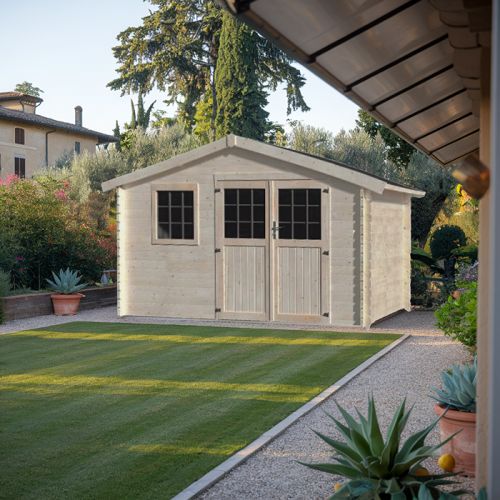Casetta da giardino in legno rettangolare 398x298 cm
