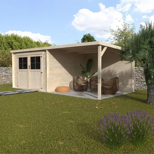 Casetta in legno da giardino rettangolare 476x256cm