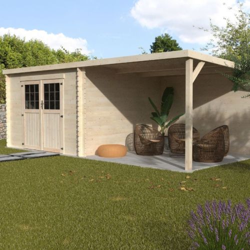 Casetta in legno da giardino rettangolare 605x298 cm