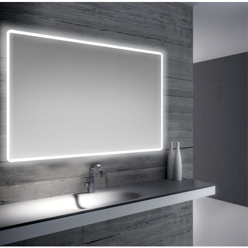 Specchio bagno retroilluminato a led sul perimetro da 110x70 cm