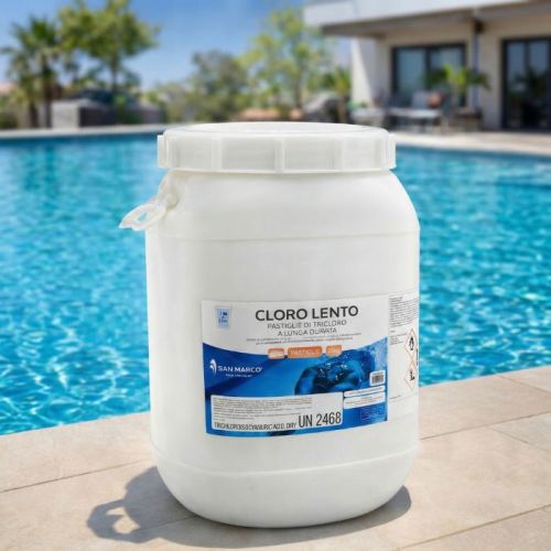 Cloro in Pastiglie per Piscina ad azione lenta San Marco 25 kg