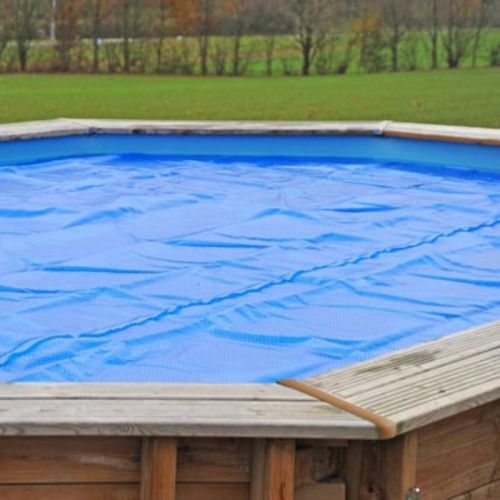 Copertura estiva per piscina fuori terra in legno ovale 608x408 cm
