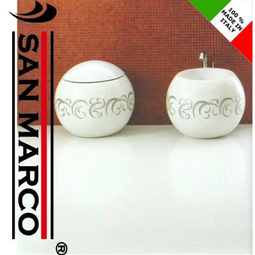Sanitari bagno serie sfera logo barocco vaso coprivaso bidet
