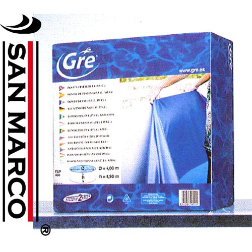 Liner per piscine Gre azzurro rotondo 350x132 cm