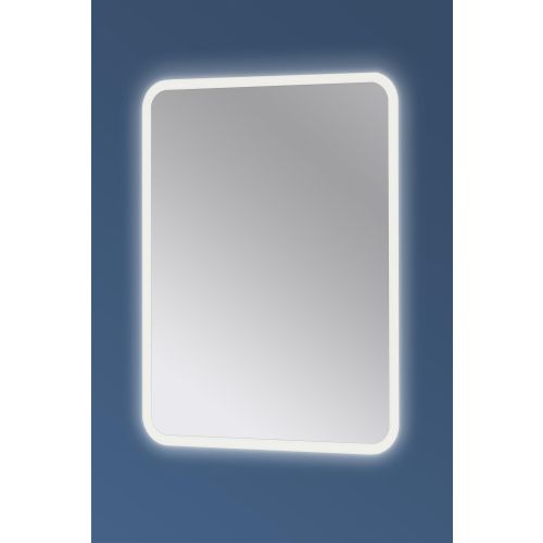 Specchio bagno stondato con led 80x60 cm