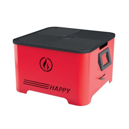 Barbecue A Pellet Happy Portatile Rosso