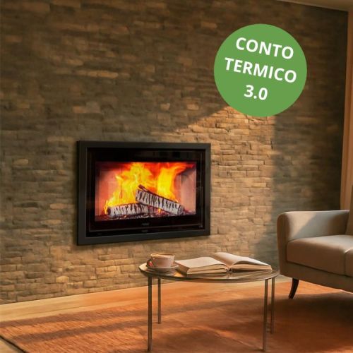 Inserto per camino a legna H80 da 7 kw Kunst