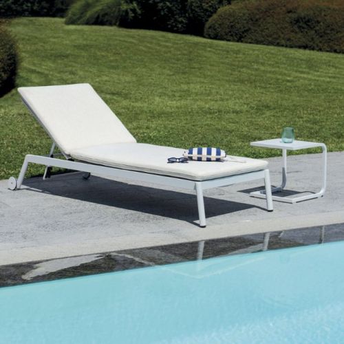 Lettino prendisole da giardino Porto Cervo con schienale reclinabile