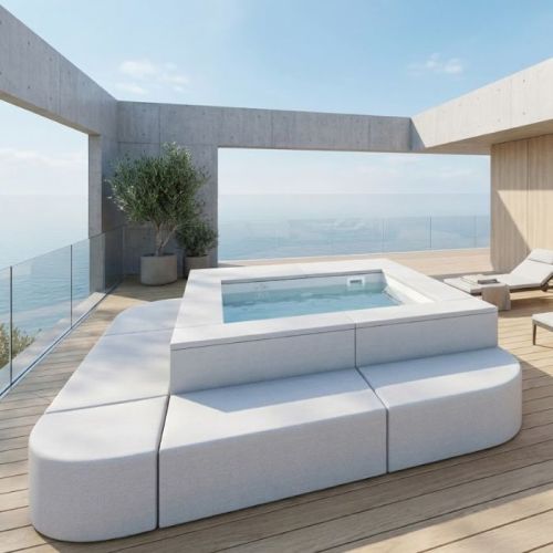 Minipiscina con idromassaggio Intima Tepore Brio RGB 245x250 cm