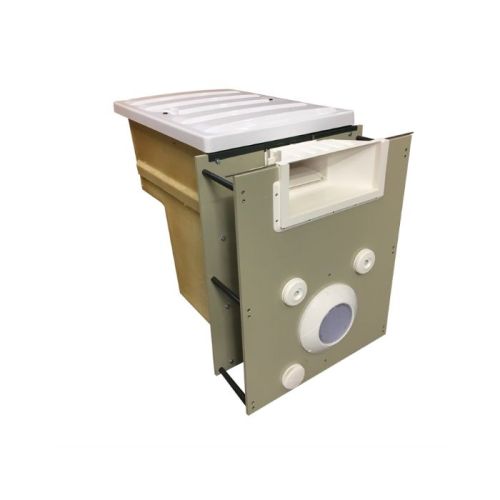 Muro filtrante per piscina interrata Filtrinov serie GS14 con skimmer sfioratore e wifi