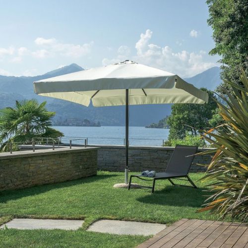 Ombrellone da giardino 3x3 mt antracite con palo centrale