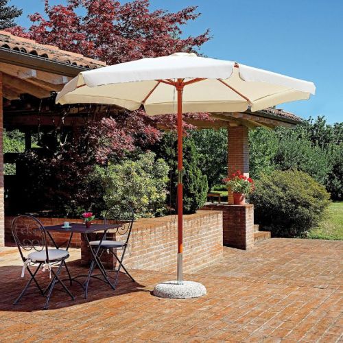 Ombrellone da giardino in legno diametro 2,85 mt tondo