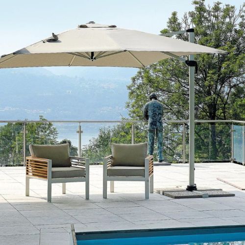 Ombrellone quadrato da giardino 3x3 mt California grigio