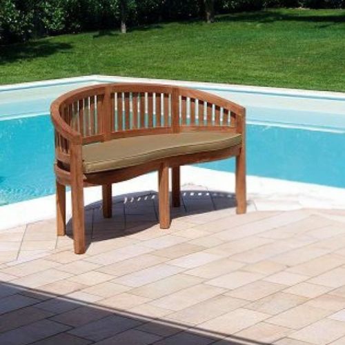 Panca da giardino in legno teak Linosa - 150 cm