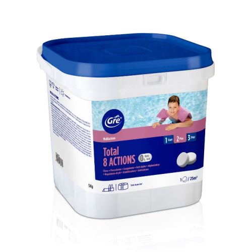 Pastiglie per piscina Total 8 Actions GRE