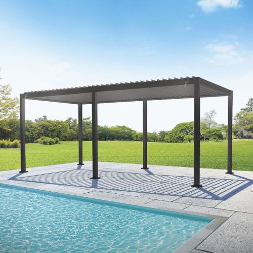 Pergola bioclimatica da giardino in alluminio 3x6 mt Texas