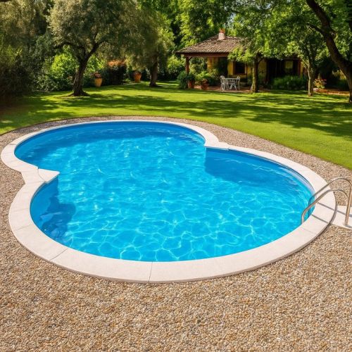 Piscina da giardino interrata a forma di otto 920x600x150 cm