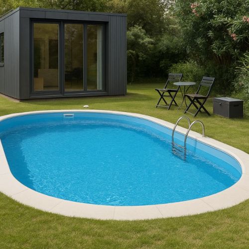 Piscina ovale interrata 900x500x120