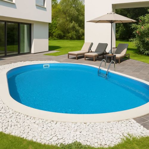 Piscina interrata ovale da giardino 916x460x150 cm