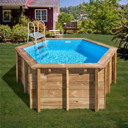 Piscina fuori terra Lili Gre in legno 280x107 cm