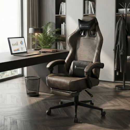 Poltrona da ufficio ergonomica con poggiapiedi San Marco
