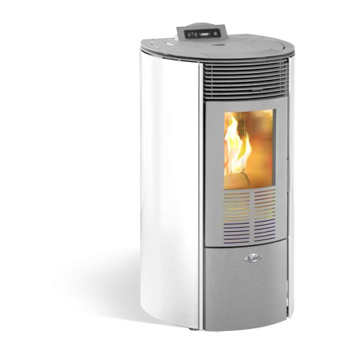 Stufa a pellet ad aria ventilata 10,10 Kw Kalor Rendonda Glass 12