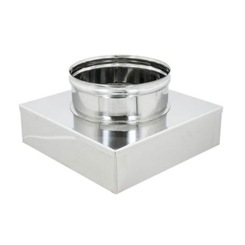 Riduzione inox AISI 316 da base quadrata 500x500 mm a tonda